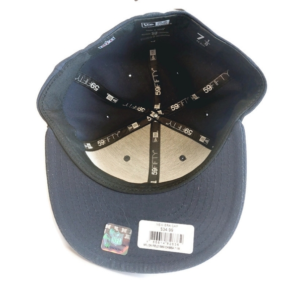 59Fifty New Era NFL Chicago Bears Fitted Hat Cap On Field Headwear Size 7 1/8 - Picture 6 of 7